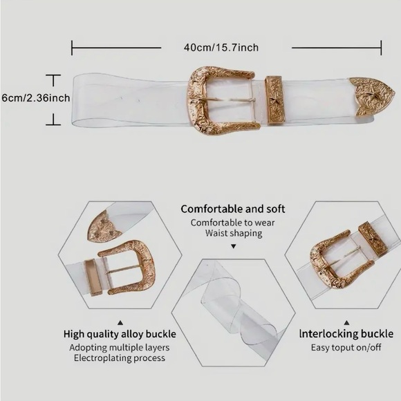 Translucent Wide Belt - Picture 3 of 6
